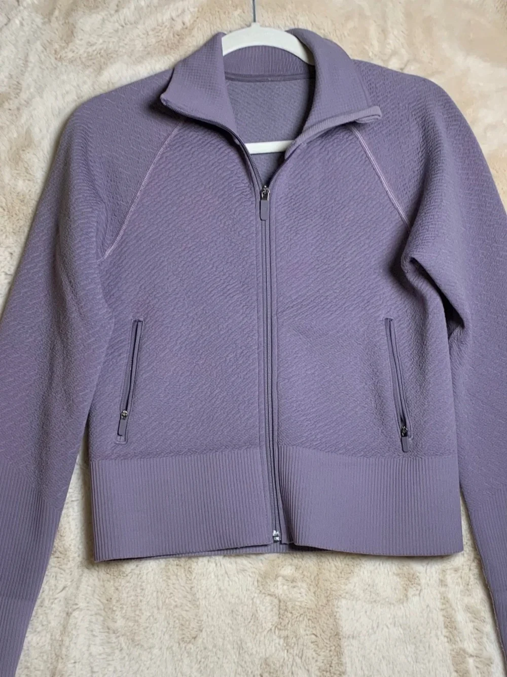 Lululemon End State Full Zip - Dusky Lavender,purple textured jacket sz 6